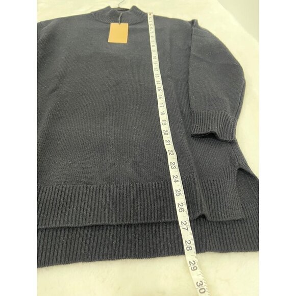 NWT Halogen Size XXS Wool and Cashmere Turtleneck Sweater Black MSRP $179 - Picture 4 of 11